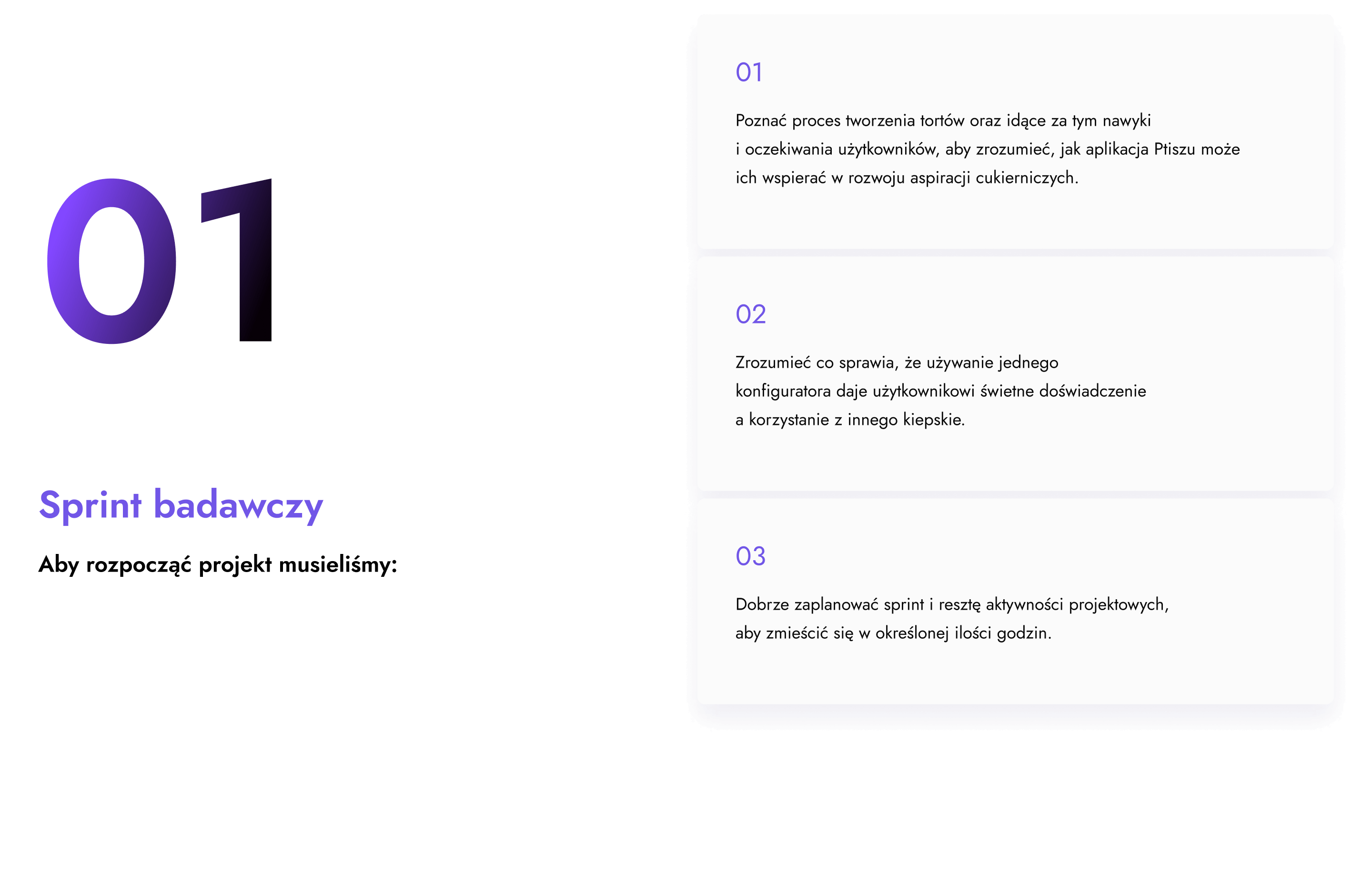 Od czego zaczął się pierwszy etap projektu.