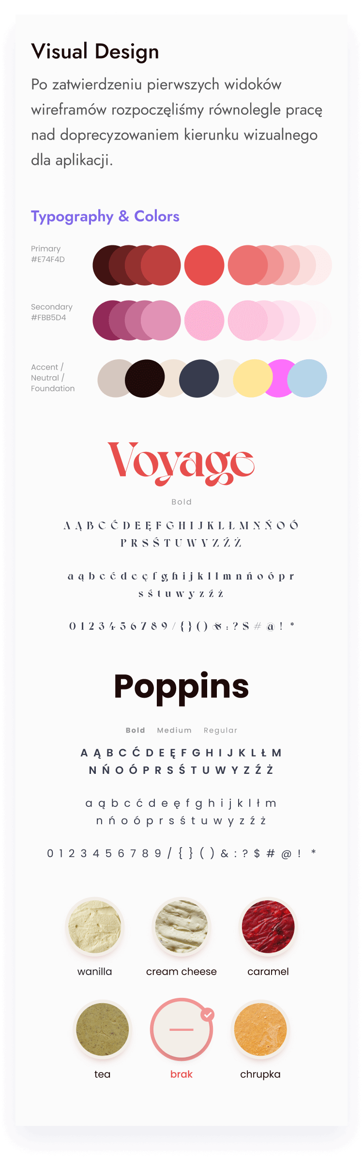 Dopracowaliśmy kierunek wizualny projektu.