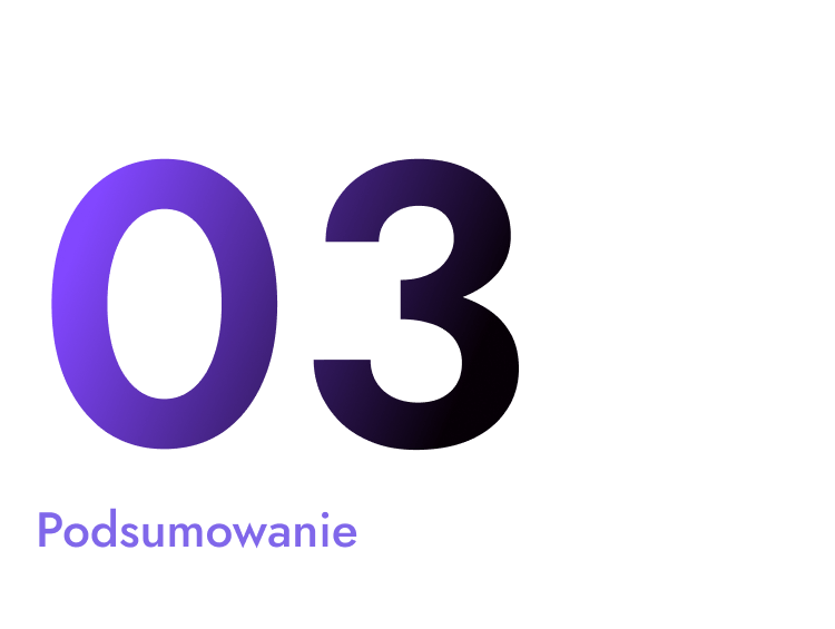 Podsumowanie w trzech etapach projektu zawierającego konfigurator tortów.