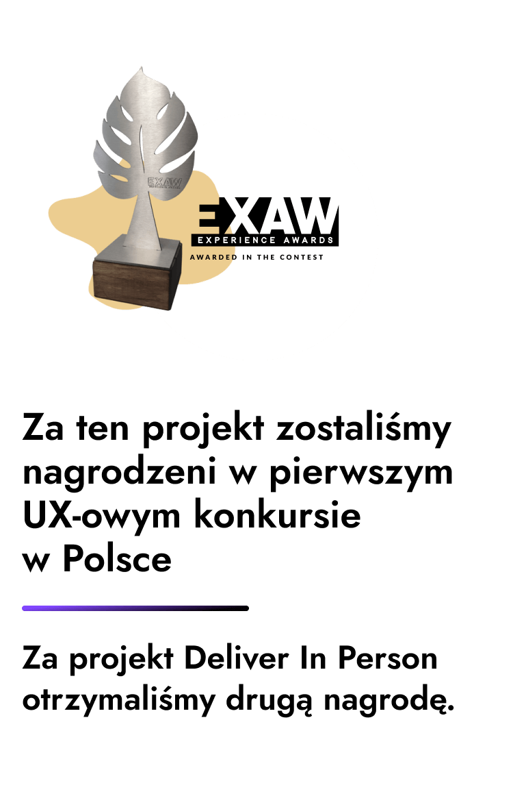 Projekt aplikacji mobilnej, za który otrzymaliśmy nagrodę w pierwszym UX-owym konkursie w Polsce.