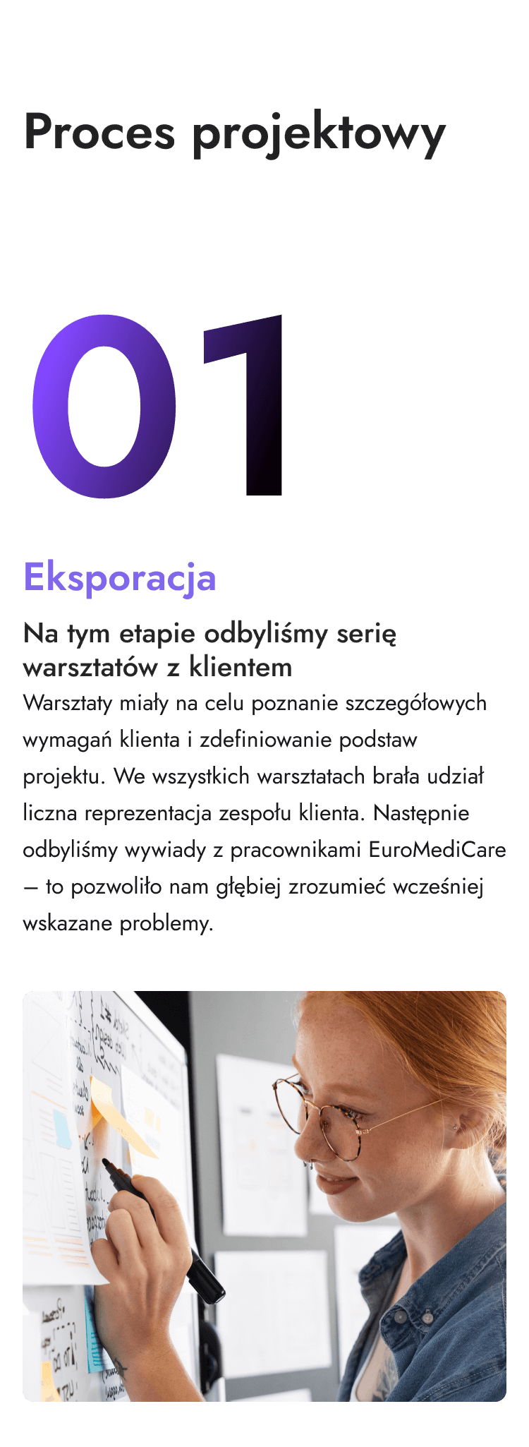 Od czego zaczął się proces projektowy budowania architektury informacji. Proces projektowy budowania architektury informacji zaczął się od serii warsztatów z klientem, gdzie poznaliśmy jego szczegółowe wymagania i zdefiniowaliśmy podstawy projektu.