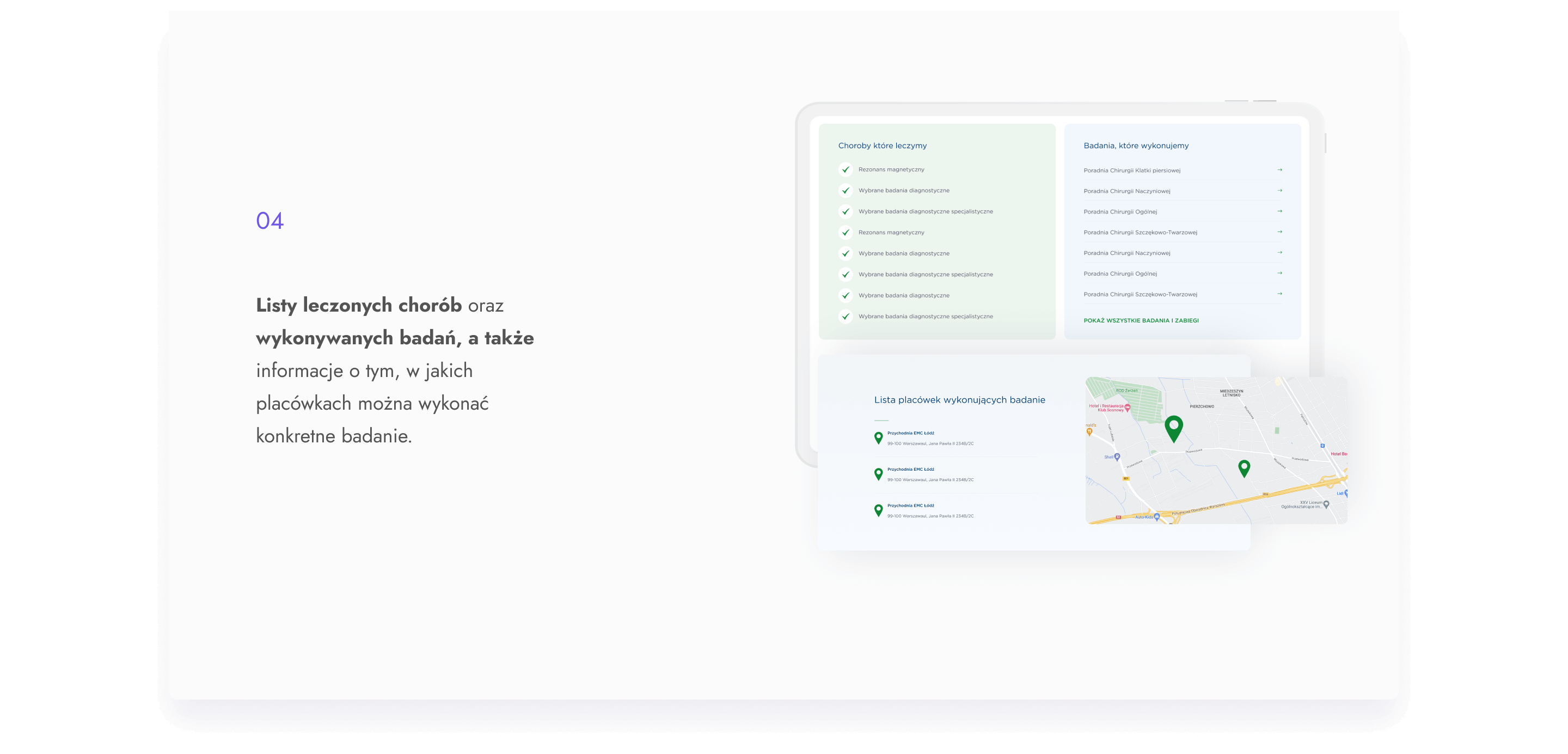Listy leczonych chorób, czy wykonywanych badań - to jedne z informacji jakie można znaleźć na stronie.